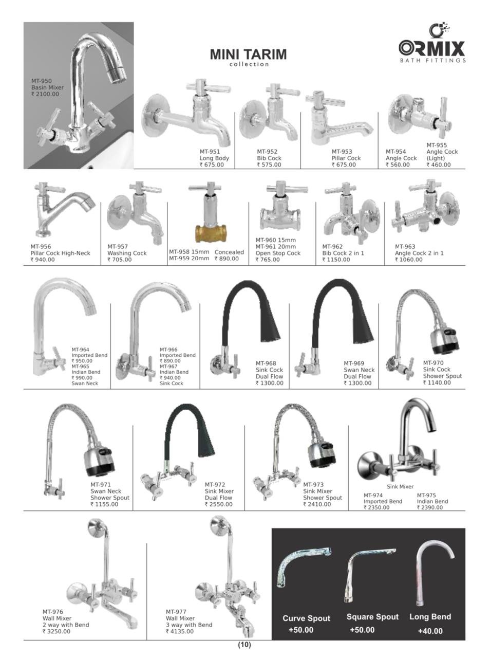 Ormix Manufacturing Washbasins kitchens & Bathrooms Taps