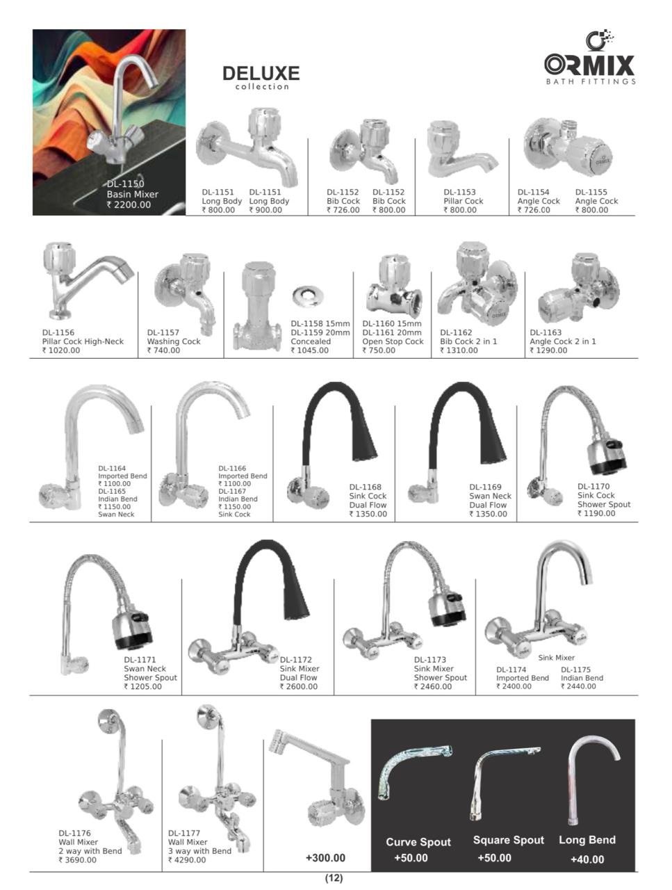 Ormix Manufacturing Washbasins kitchens & Bathrooms Taps