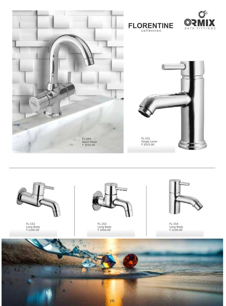 Ormix Manufacturing Washbasins kitchens & Bathrooms Taps